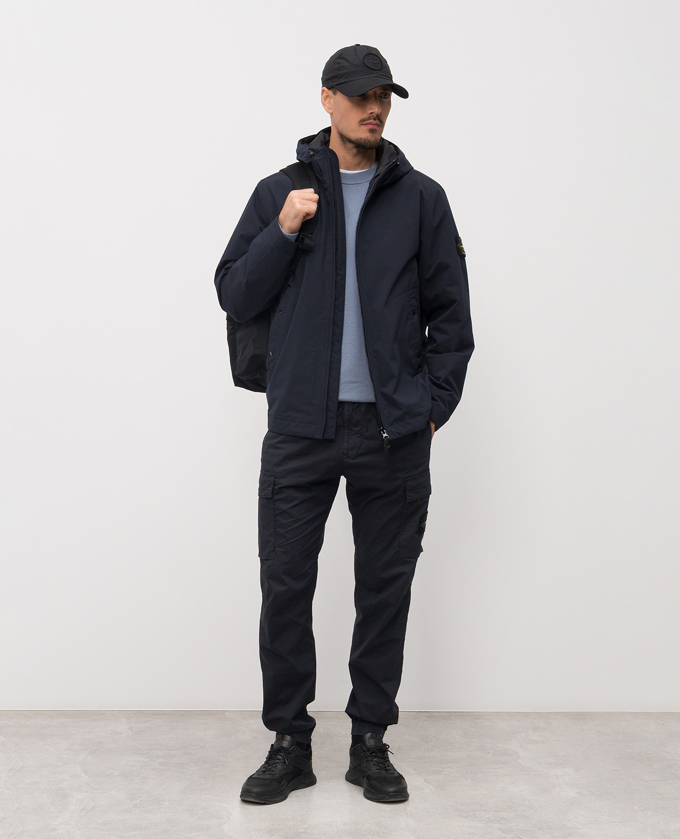 Blue jumper with logo Stone Island 2