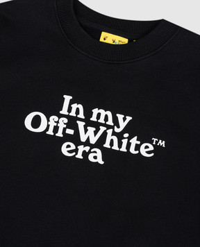 Off-White Children's black sweatshirt with contrasting print 44BBA001S26F006