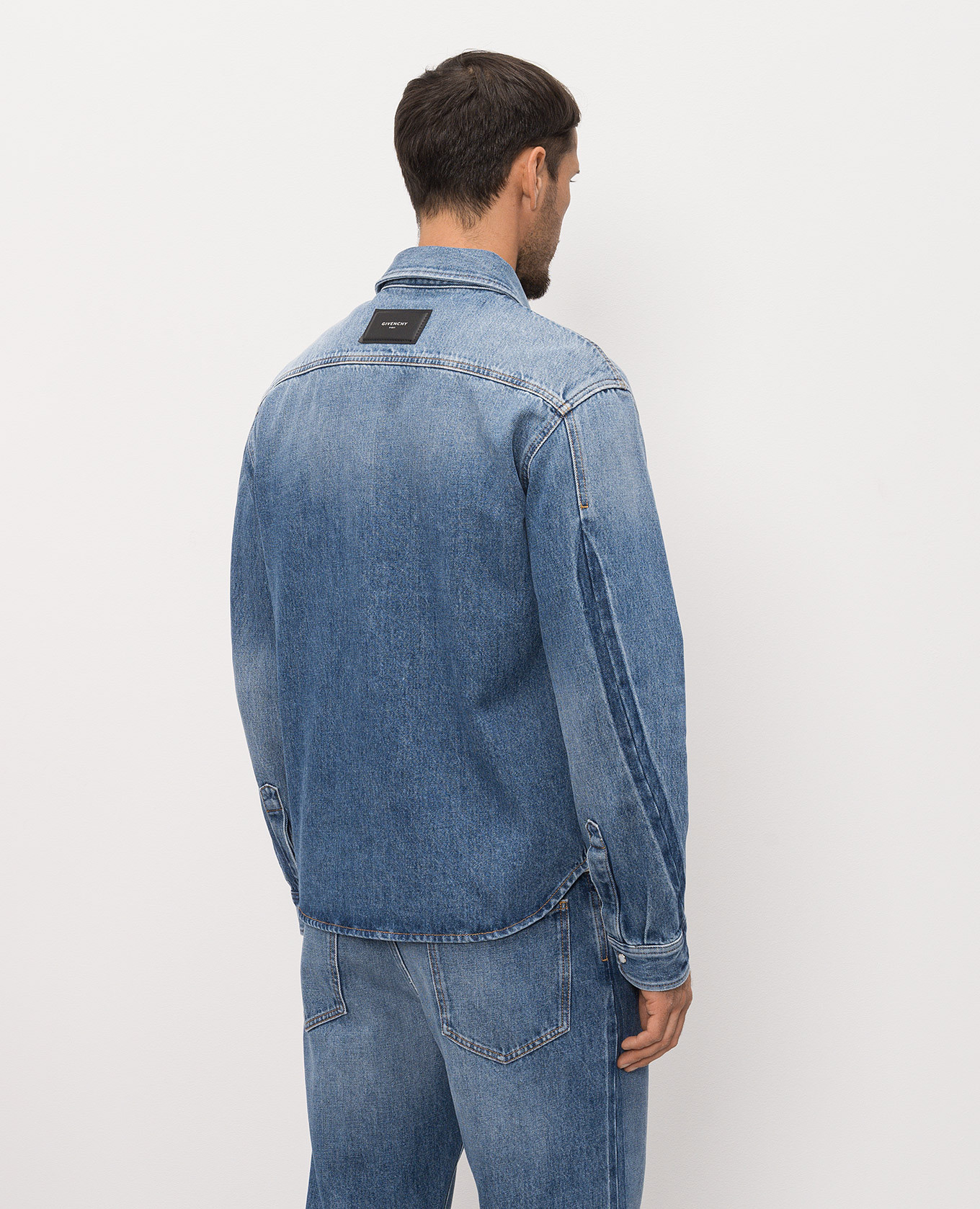 

Blue denim shirt with a worn effect Givenchy
