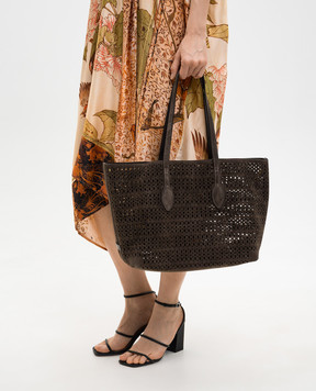 Gianni Chiarini Brown suede Mashup tote bag BS11837CMLSR
