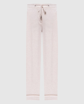 Peserico Beige melange trousers with lapels M04768J002347