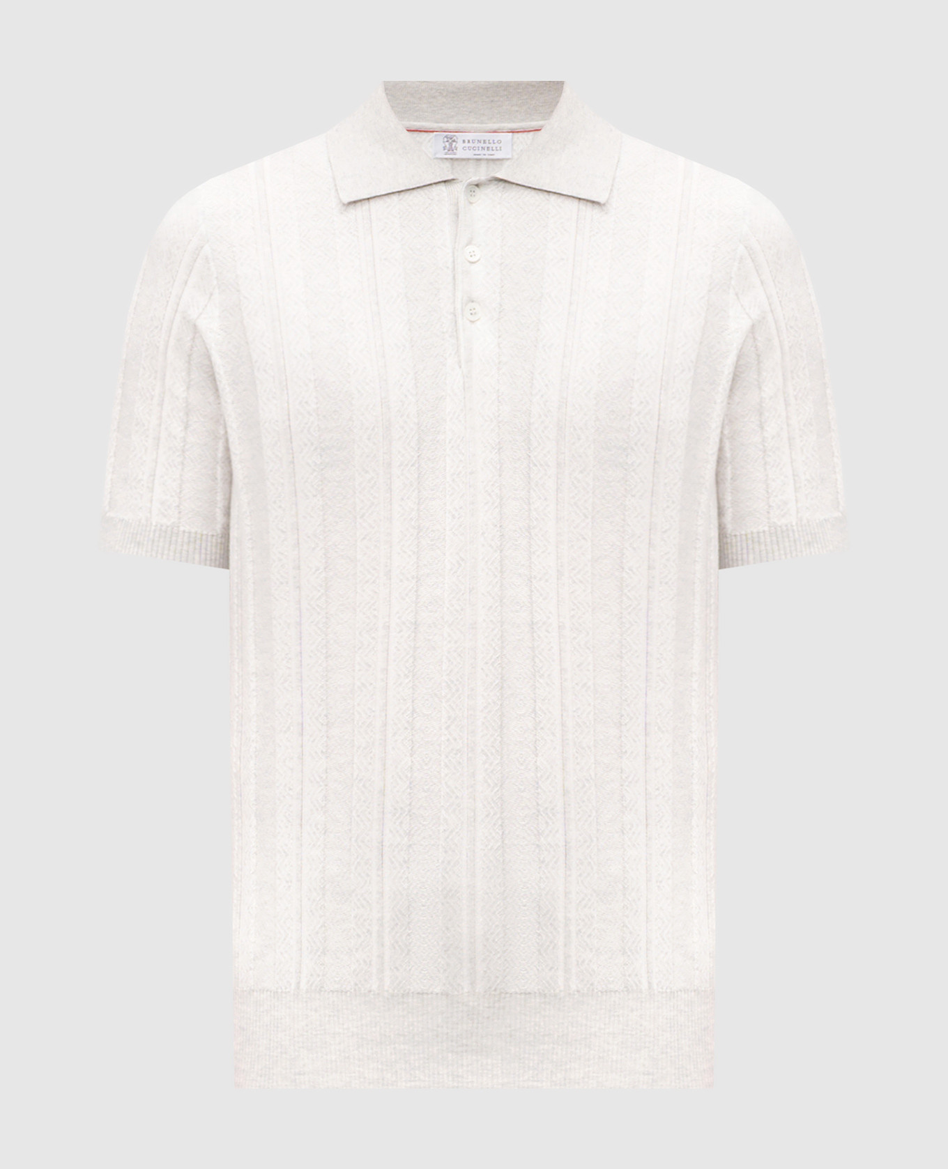 

Gray polo shirt with pattern Brunello Cucinelli, Grey