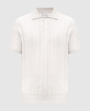 Brunello Cucinelli Gray polo shirt with pattern M29806305