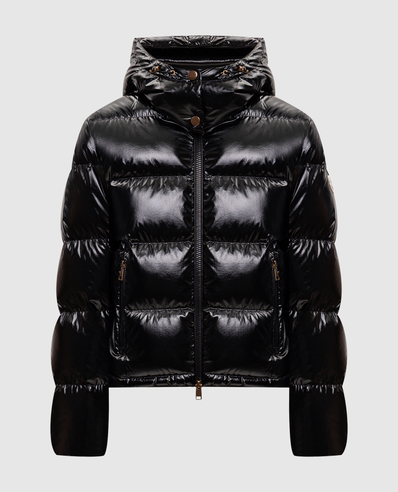 Black cropped Niveole down jacket