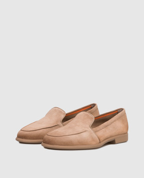 Santoni Beige suede loafers WULB72051GC2SAEA