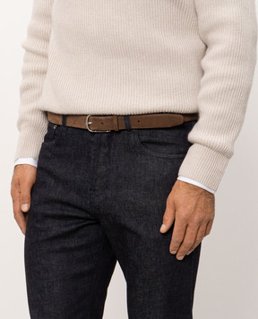 Pini Parma Brown nubuck belt BELTNABRW