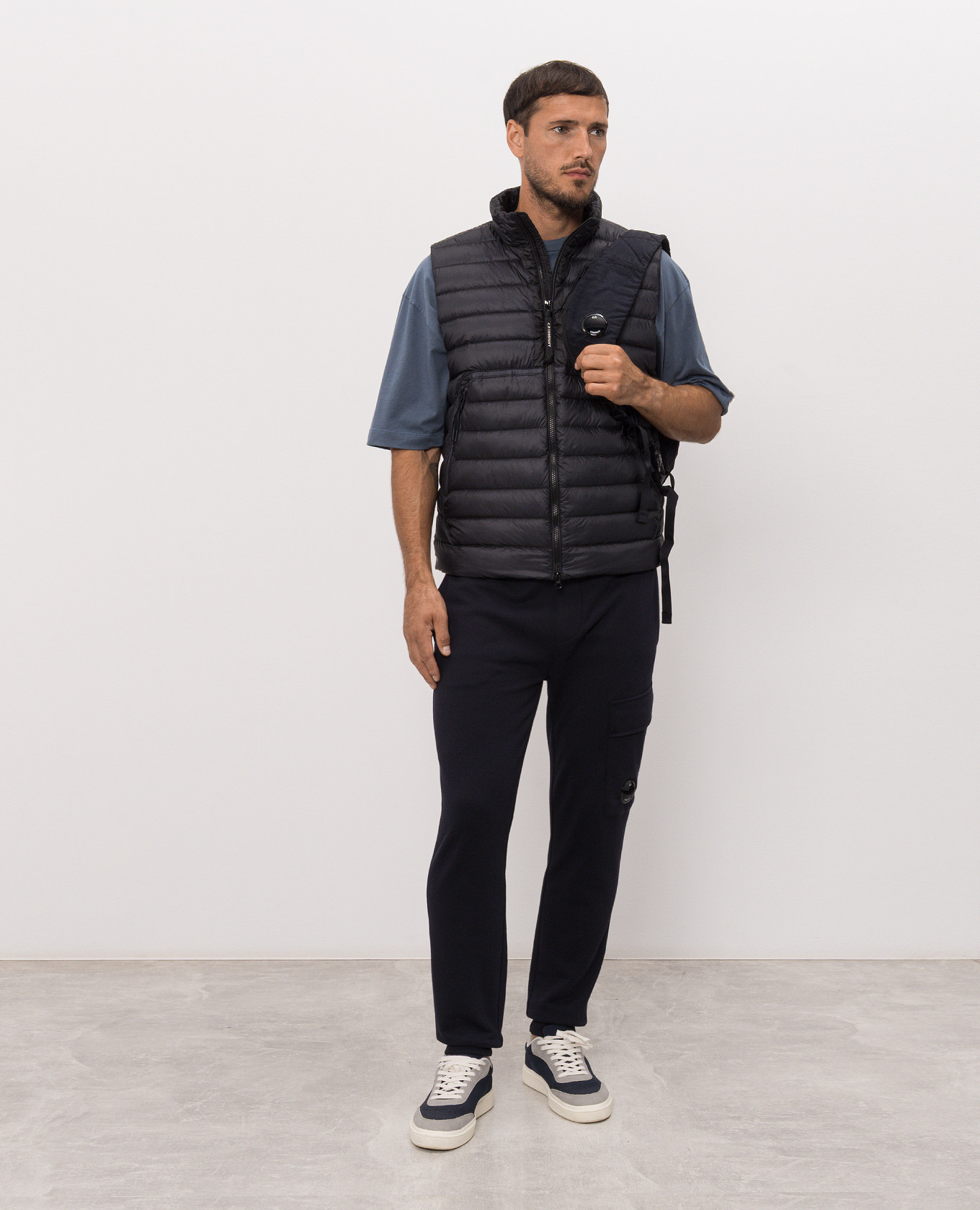 Blue joggers with logo patch C.P. Company 2
