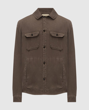 Woolrich Brown linen shirt CFWOOS2036MRUT5288