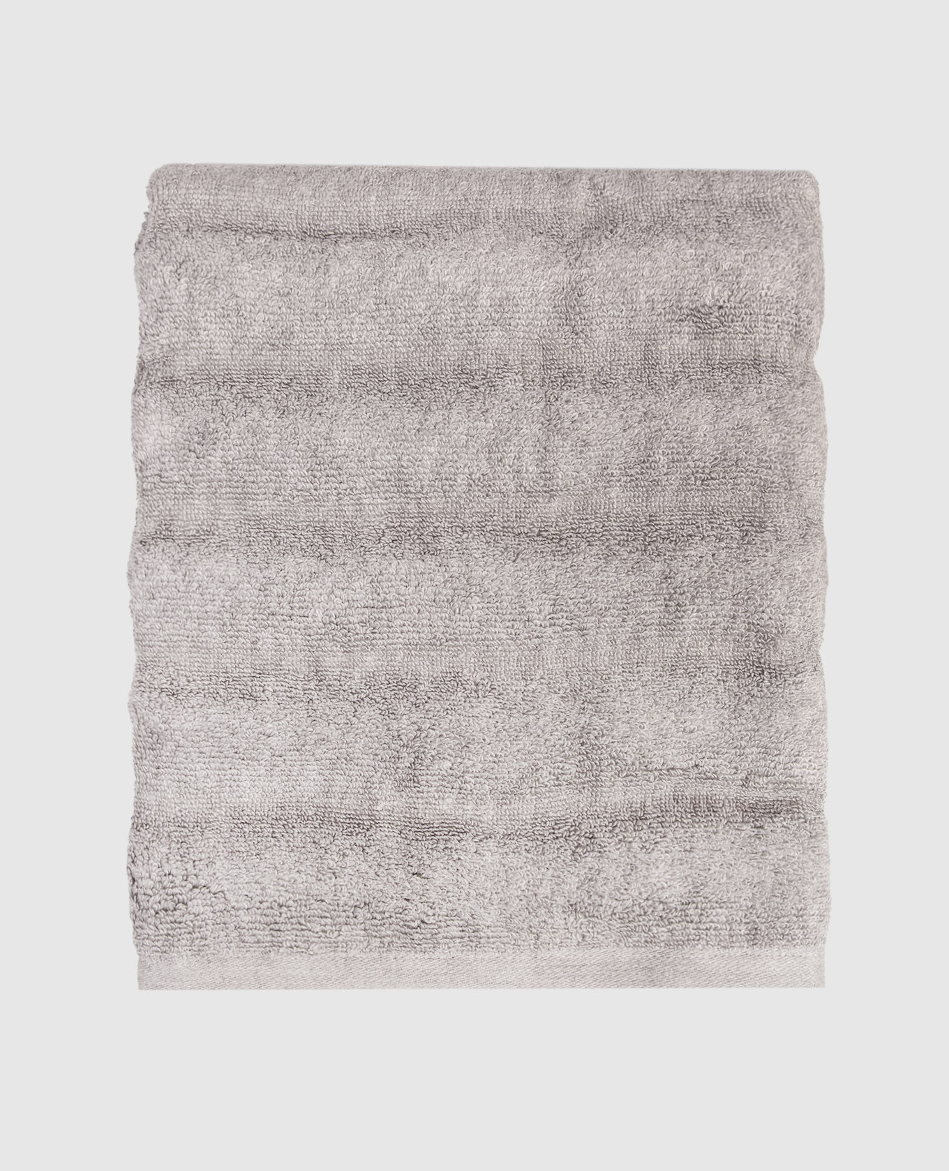 ASH RIBBED grey terry hand towel