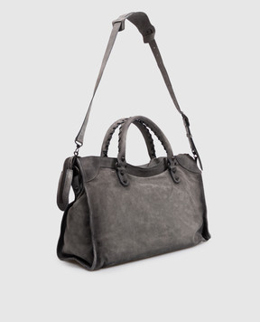 Balenciaga Grey suede Le City bag 8657602ACNH