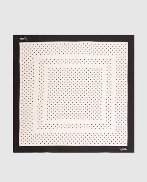 Valentino Ivory silk scarf with polka dots 9W2EI114PDK