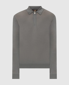 Enrico Mandelli Green wool polo shirt 4K167A5274