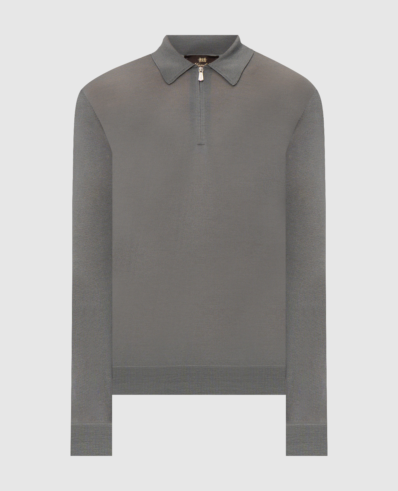 Green wool polo shirt