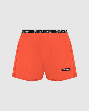 Palm Angels Children's orange swim shorts PBFD005S26FAB001