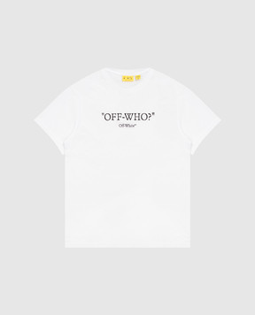 Off-White Children's white T-shirt with print 44BAA002F26J007