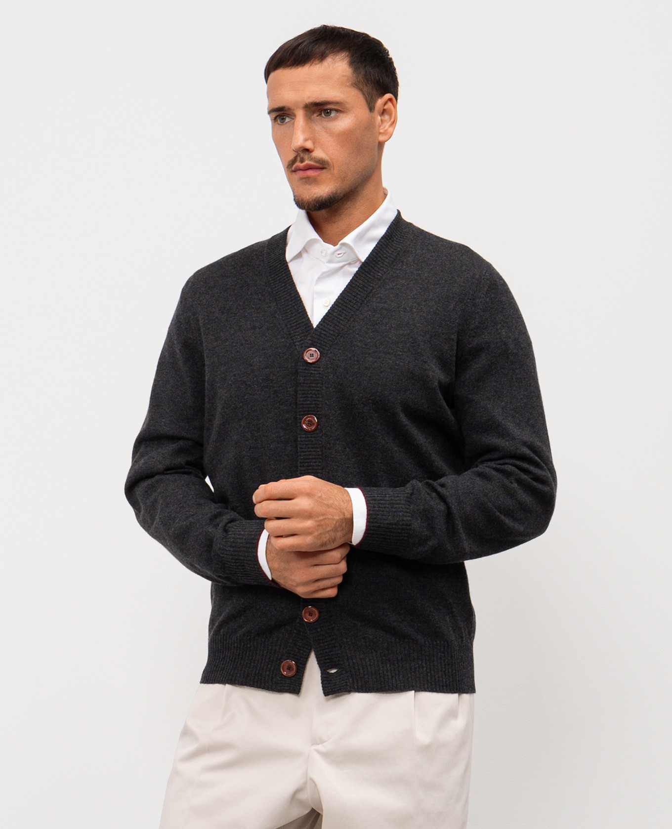 

Gray cashmere cardigan Brunello Cucinelli, Grey