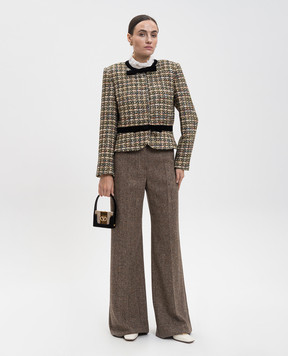 Valentino Beige tweed jacket with wool 7B0CE4T09R6