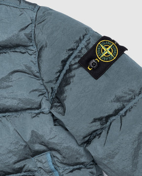 Stone Island Children's green down jacket with logo patch L2S164100006S001914