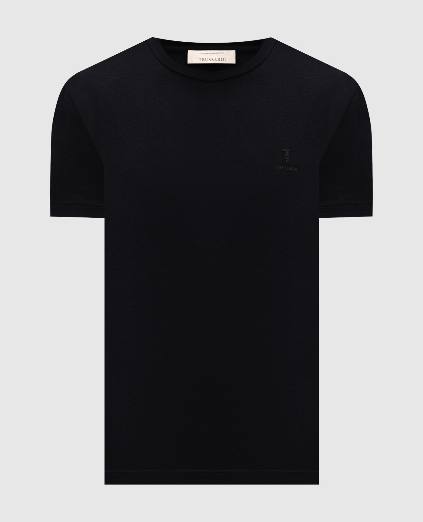 Black t-shirt with logo print