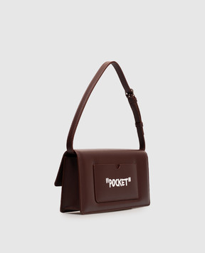 Off-White Burgundy leather bag Jitney 1.0 OWWNN30F26LT01