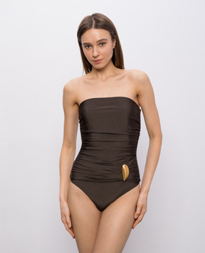 Simkhai Lorena Shell Brown Swimsuit 2269076SW