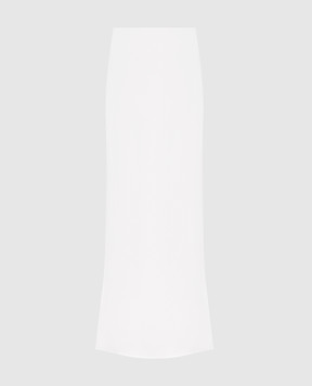 Brunello Cucinelli White maxi skirt with linen MH126G3396