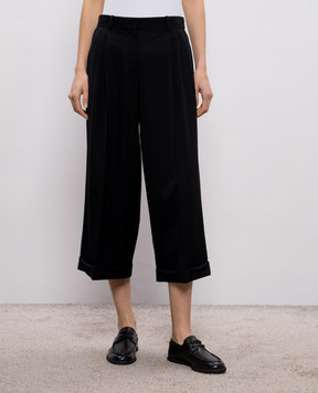 The Row Lior black wool culottes 10865W4369