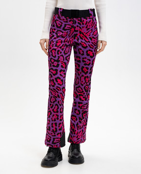 Goldbergh MINOU purple ski pants with animal print GB02170254