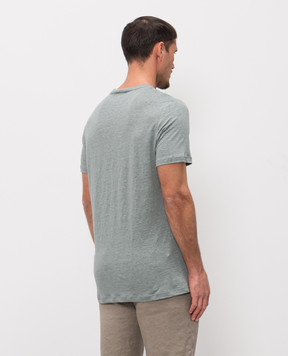 MooRER MIKE green linen t-shirt MIKELI1