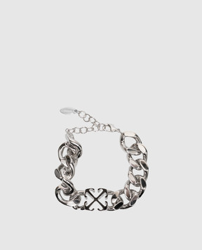 Off-White Silver chain bracelet with Arrow emblem OMOA106C99MET001