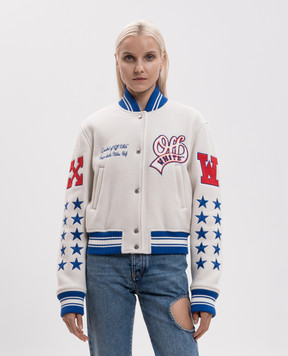 Off-White Ivory wool bomber jacket 2FG00409T