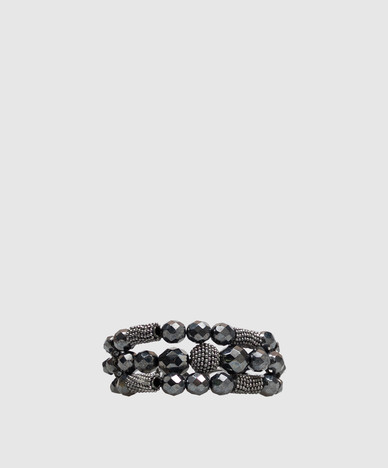 Blue beaded bracelet