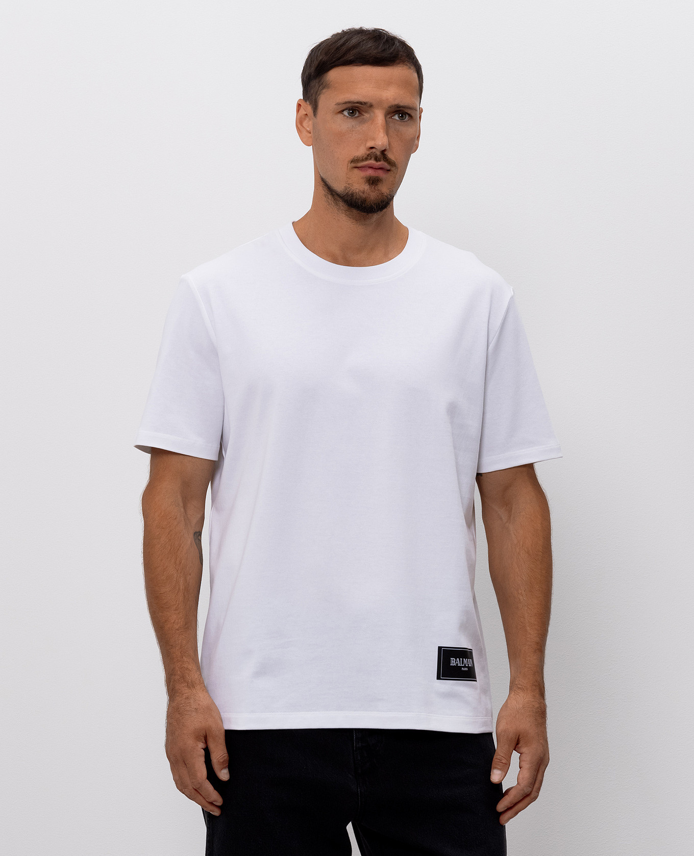 Set of T-shirts with logo patch Balmain 3