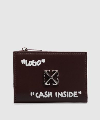 Jitney Quote Burgundy Leather Wallet
