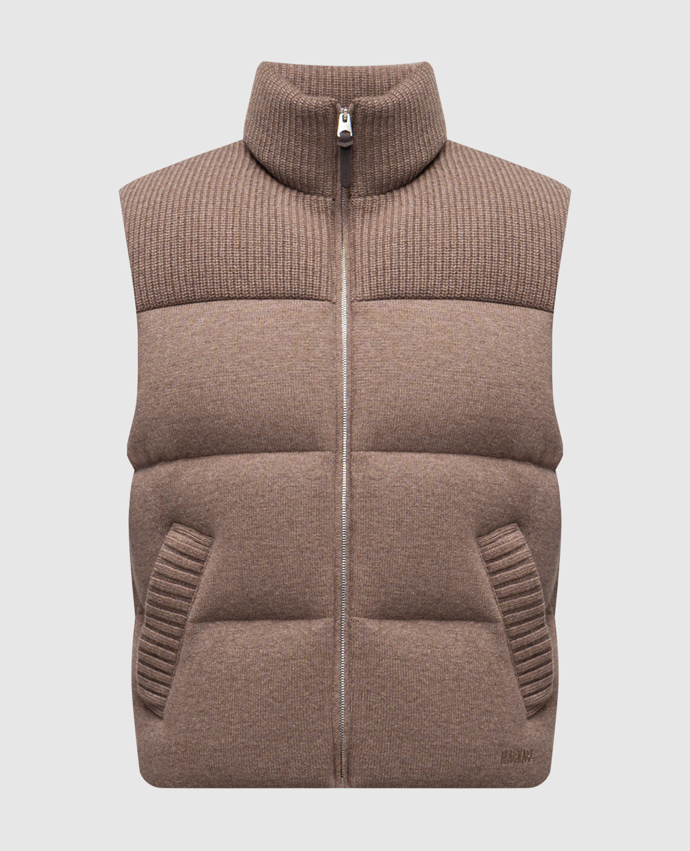 

Braxton brown wool and cashmere down vest Mackage