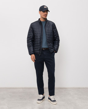 Woolrich Blue jacket with logo print CFWOOU2175MRUT5268