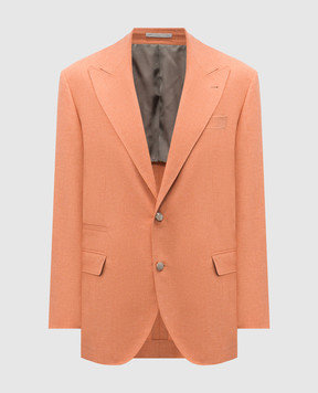 Brunello Cucinelli Orange jacket with wool and silk MR4998BFC8