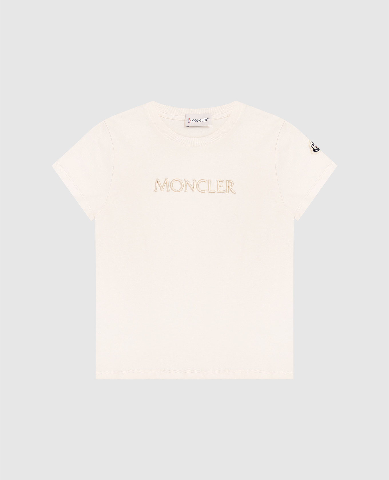 

Children's beige T-shirt with logo embroidery Moncler ENFANT