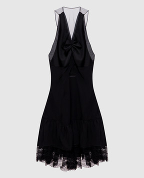 Victoria Beckham Black asymmetrical dress with an open back 1226WDR007281A