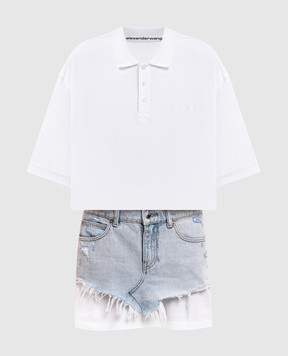 Alexander Wang White double-layered polo dress 4DC3266121