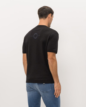 Stefano Ricci Black T-shirt with wool MNH6305550WPA02T