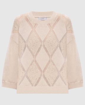Peserico Beige sequined jumper S99164F079333A