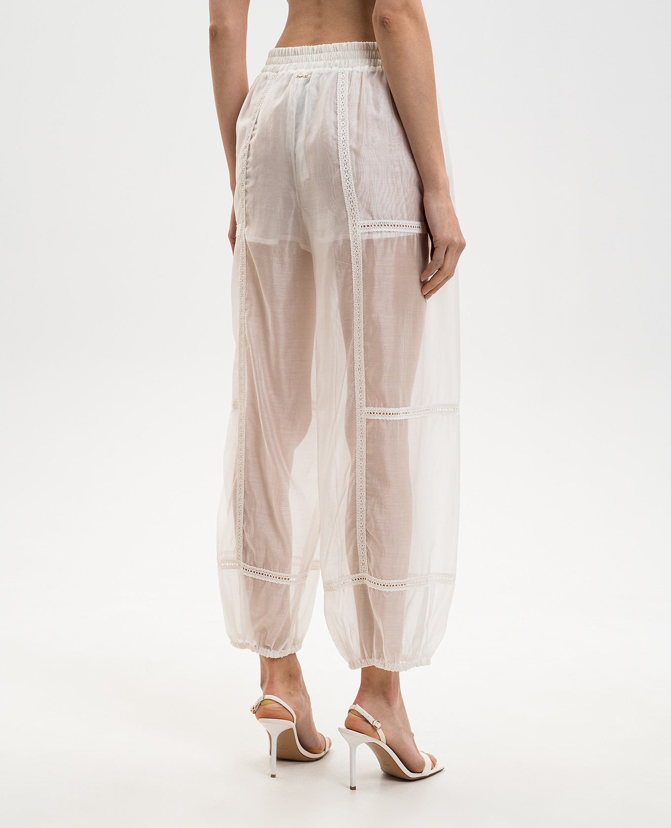 White joggers with lace Twinset 4