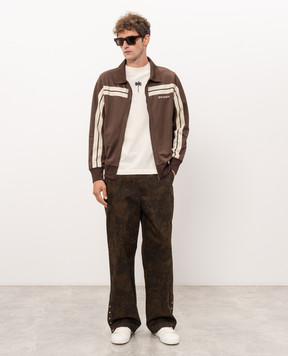 Palm Angels Brown Starleaf Linen Pants PAMCA003FB004