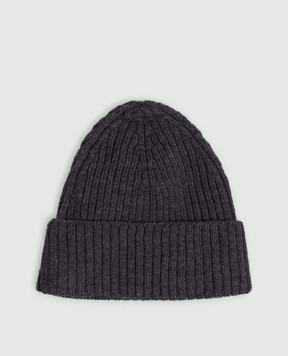Cashmere&Whiskey Gray merino wool hat 201