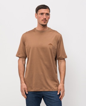 Castangia dal 1850 Brown T-shirt with embroidery DMTSDM51S26