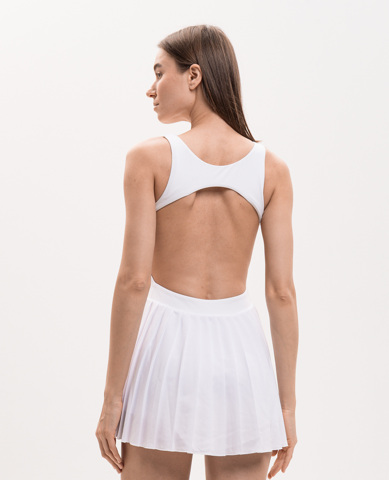 White pleated dress Sporty & Rich 4