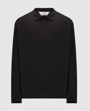 Stone Island Black shirt with logo patch L2S151200005S0003