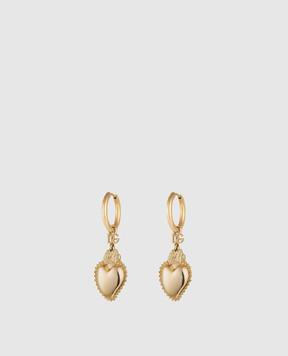 Dolce&Gabbana Gold heart-shaped earrings WES8S1W1111