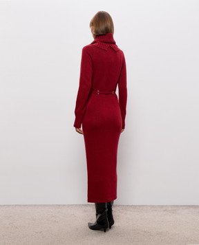 Twinset Burgundy dress with wool 262TT3212